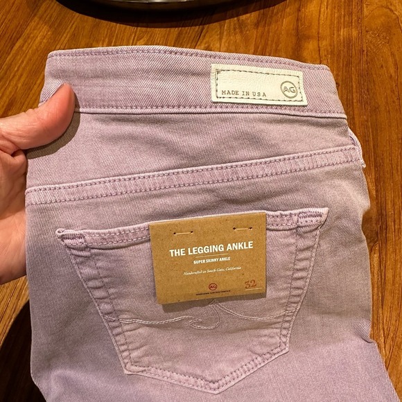 AG Adriano Goldschmied Women Legging Ankle Super Skinny Denim Jeans Lavender NWT - Picture 2 of 12